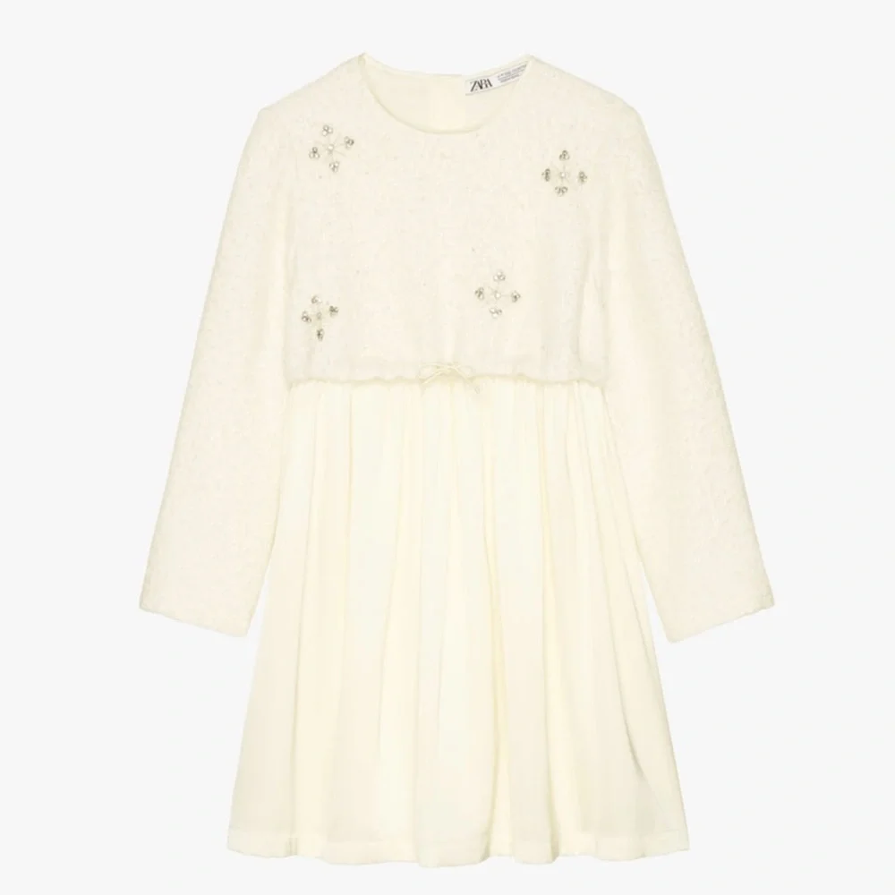 Zara Embroidered Yoke Dress Limited Edition